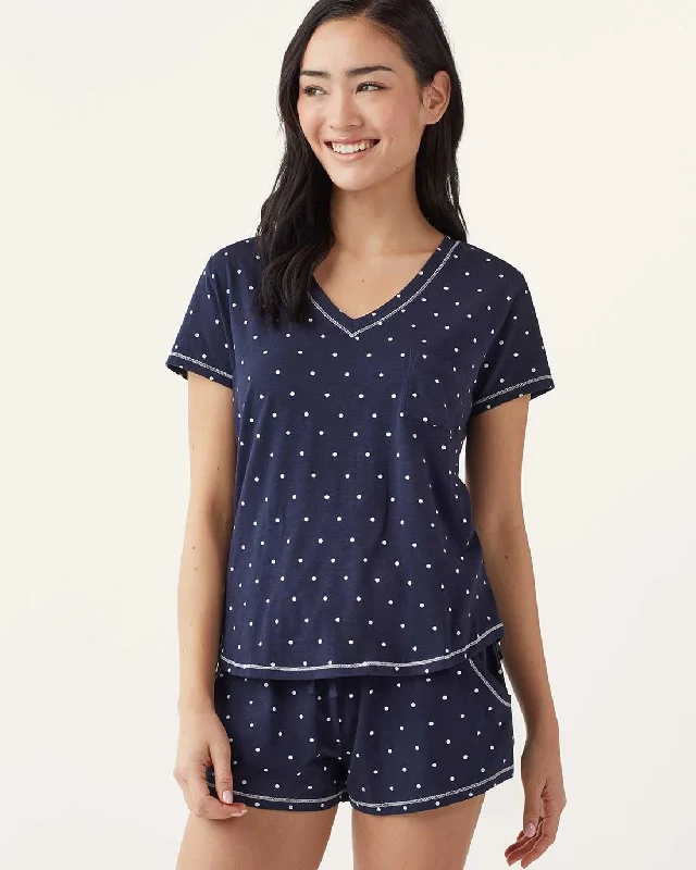 V-Neck & Shortie PJ Tee Set