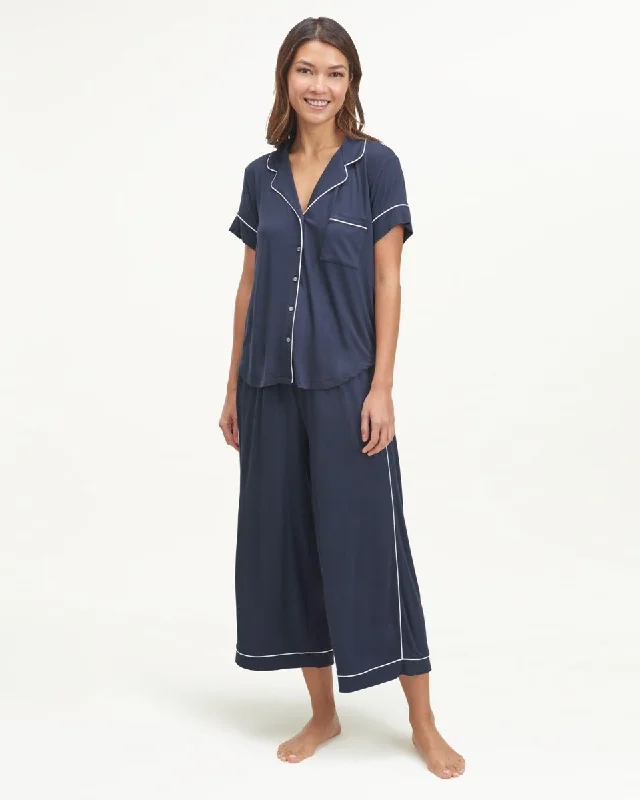 Wilma Notch Collar Wide Leg Sleep Set