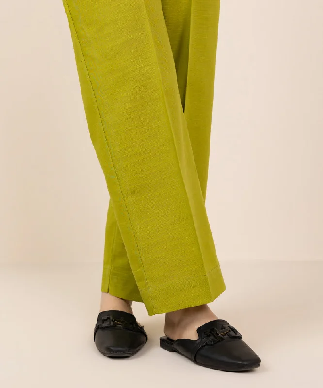 Solid Khaddar Straight Pants