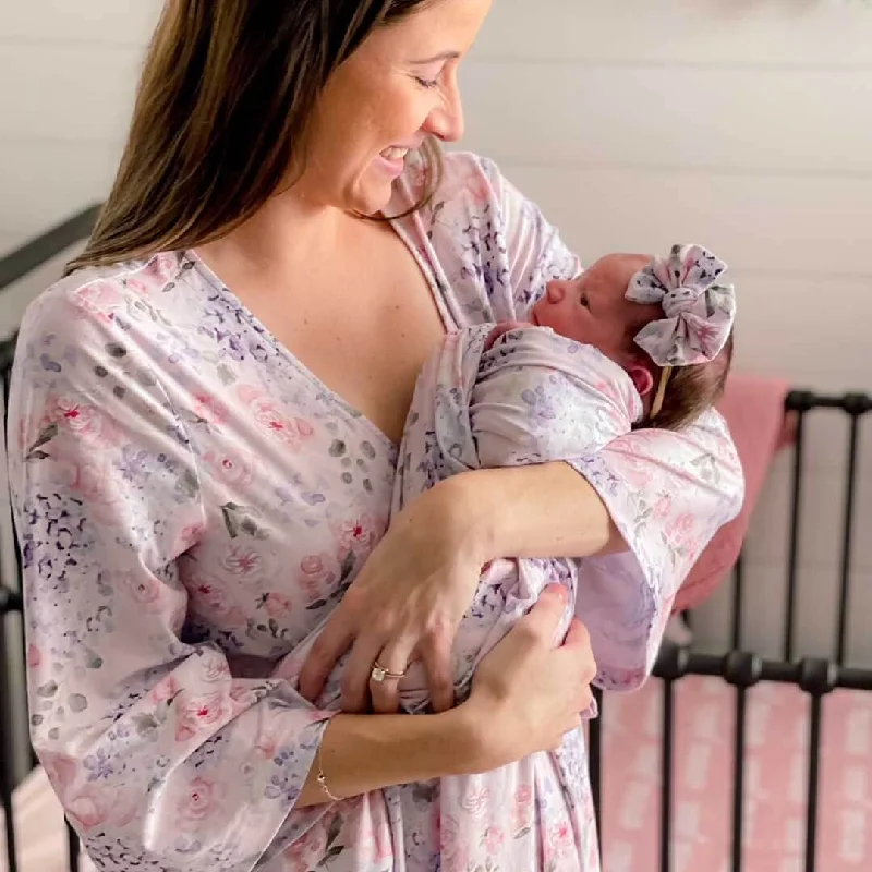 Henlee's Hydrangea Knit Maternity Robe