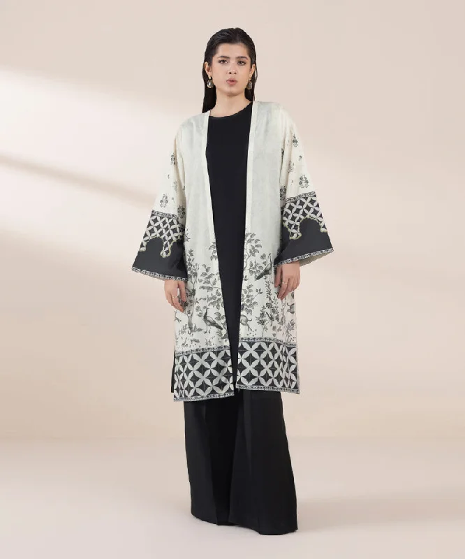 2 Piece - Printed Raw Silk Suit